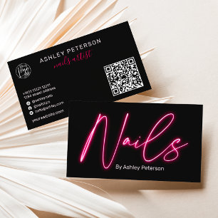 Carte De Visite Logo de script qr code