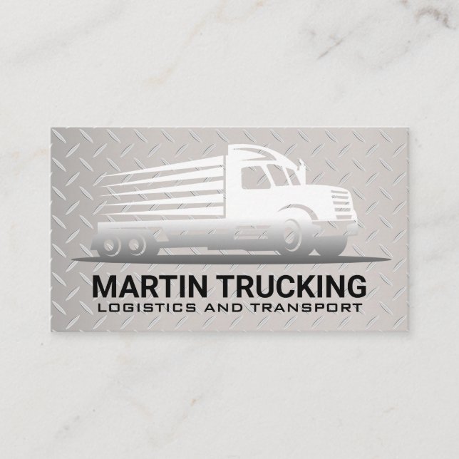 Carte De Visite Logo de semi-camion | Plaque en acier (Devant)