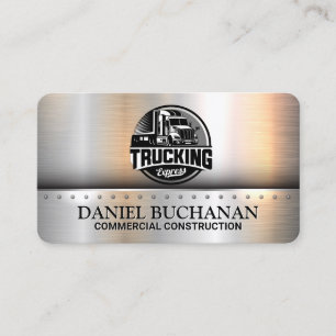 Carte De Visite Logo de semi-remorque   Conducteur commercial   Mé