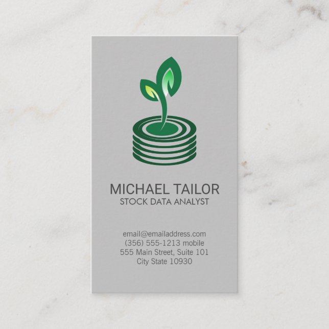 Carte De Visite Logo de semis Sprout Money | Finance (Devant)