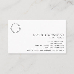 Carte De Visite Logo de société minimaliste moderne professionnel