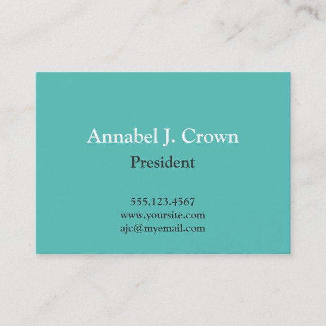 Carte De Visite Logo de société turquoise robuste oversize traditi (Devant)