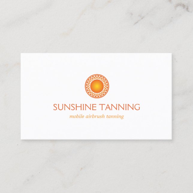CARTE DE VISITE LOGO DE SOLEIL ORANGE MODERNE (Devant)