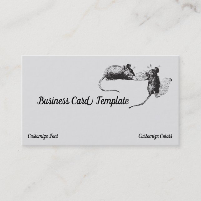 Carte De Visite Logo de souris de souris de fromage (Devant)