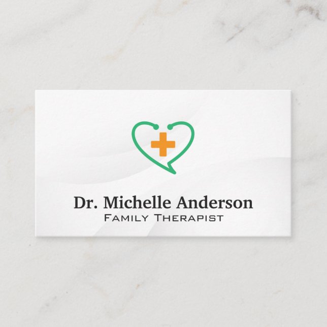 Carte De Visite Logo de Stethoscope Heart Plus (Devant)