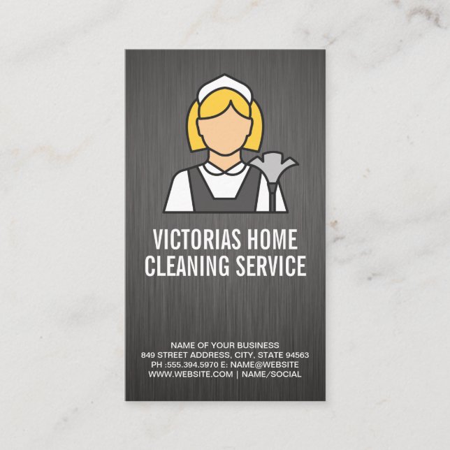 Carte De Visite Logo de style domestique classique | Arrière - pla (Devant)