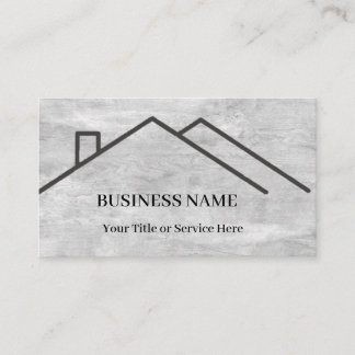 Carte De Visite Logo de Toit de Bâtiment Immobilier Professionnel