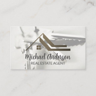 Carte De Visite Logo de toit immobilier Clés de maison
