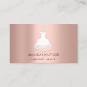 Carte De Visite Logo de vêtements blancs Mariage de mode Lux