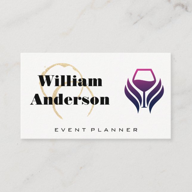 Carte De Visite Logo de vin pourpre | Domaine (Devant)