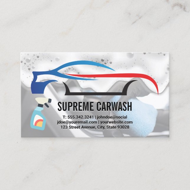 Carte De Visite Logo de voiture | Détail automatique intérieur | L (Devant)