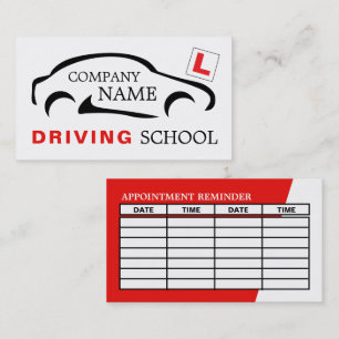 Carte De Visite Logo de voiture, Ecole de Conduite / Nomination d'