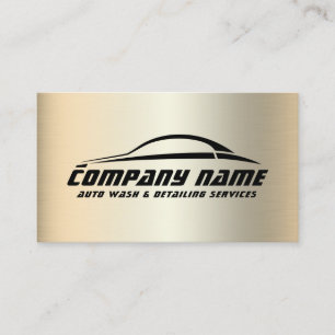 Carte De Visite Logo de voiture style automobile faux métal affair