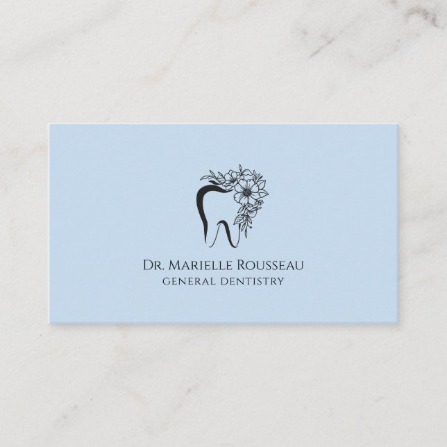 Carte De Visite Logo dentaire bleu (Devant)