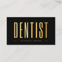 Logo Dentiste Dentistère pour dents Noir & Or