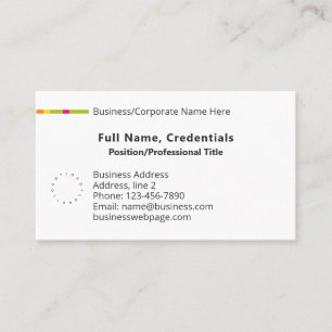 Carte De Visite Logo d'entreprise classique simple, ligne couleur