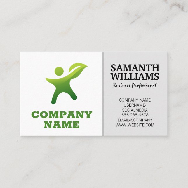 Carte De Visite Logo d'entreprise et disposition simple (Devant)