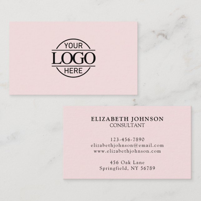 Carte De Visite Logo d'entreprise moderne simple et professionnell (Devant / Derrière)