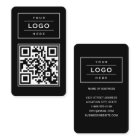 Logo d'entreprise noir personnalisé et code QR du 