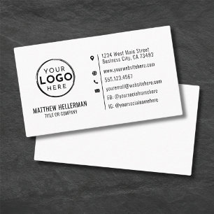 Carte De Visite Logo d'entreprise personnalisé minimaliste moderne