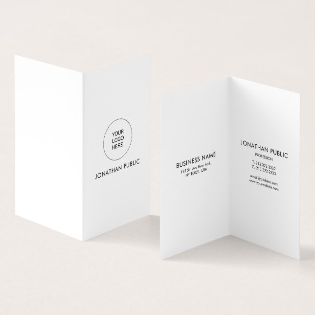 Carte De Visite Logo d'entreprise personnalisé Moderne Vertical Pl (Intérieur et extérieur)