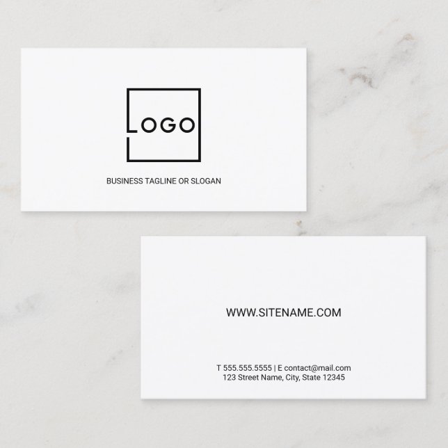 Carte De Visite Logo d'entreprise personnalisé professionnel (Devant / Derrière)