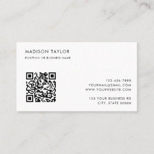 Carte De Visite Logo d'entreprise personnalisée de base Code QR mi