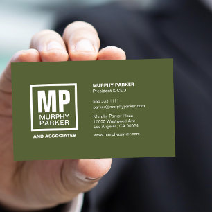 Carte De Visite Logo d'entreprise simple et olive