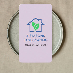 Carte De Visite Logo d'entretien de la pelouse professionnel Qr Co