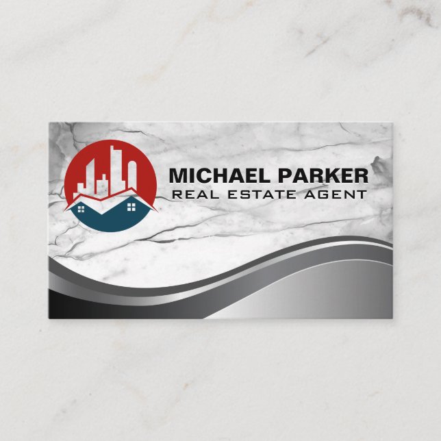 Carte De Visite Logo des biens immobiliers (Devant)