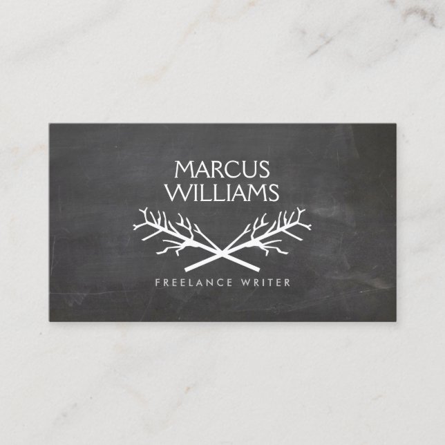 Carte De Visite LOGO DES BRANCHES D'ARBRES RUSTIQUES HIP sur LE CL (Devant)