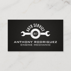 Carte De Visite Logo des clés de service automatique   Fibre de ca