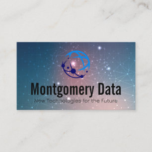 Carte De Visite Logo des communications technologiques modernes   