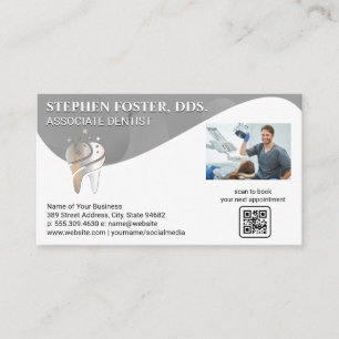 Carte De Visite Logo des dents   Dentiste avec patient