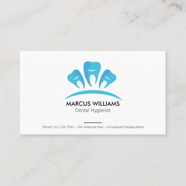 Carte De Visite Logo des dents | Dentistère (Devant)