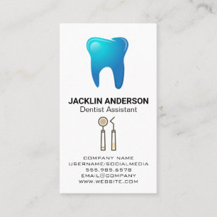 Carte De Visite Logo des dents   Outils dentaires