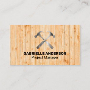 Carte De Visite Logo des marteaux croisés   Clôture en bois   Entr