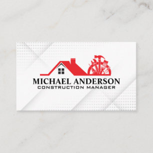 Carte De Visite Logo des outils matériels d'accueil Entrepreneur