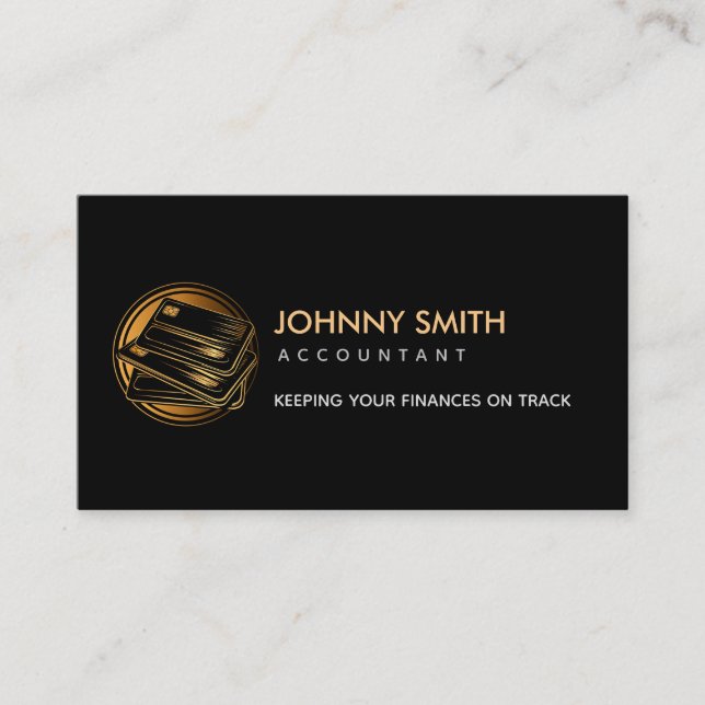 Carte De Visite Logo des Slogans comptables (Devant)