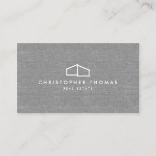 Carte De Visite Logo d'habitation moderne Immobilier, Realtor Gris