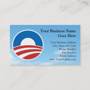 Carte De Visite Logo d'Obama-o avec le bleu