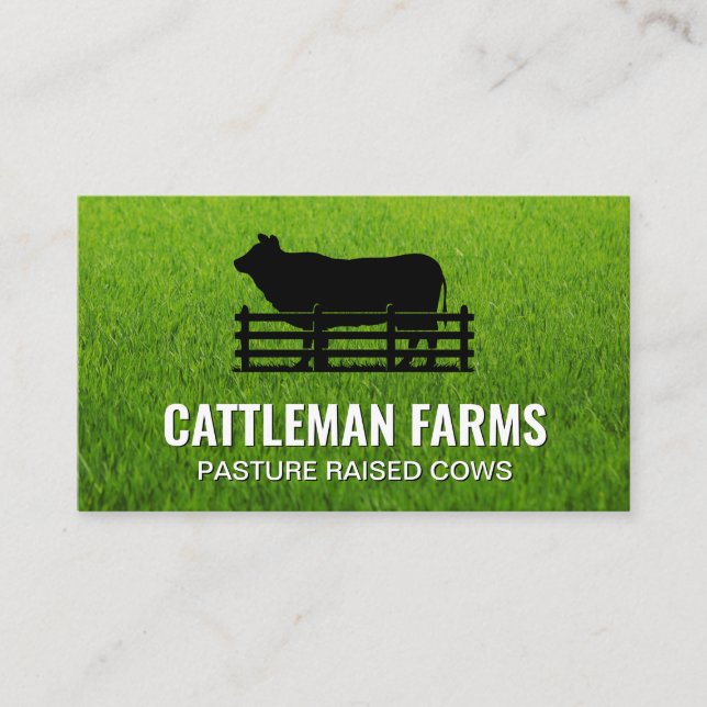 Carte De Visite Logo du bétail | Herbe (Devant)
