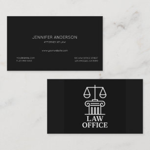 Carte De Visite Logo du bureau du droit élégant Affaires juridiq