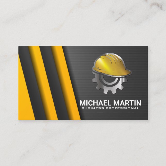 Carte De Visite Logo du Casquette dur | Construction (Devant)