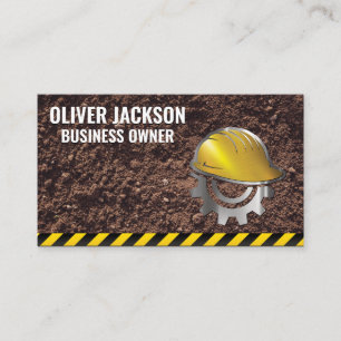 Carte De Visite Logo du Casquette dur de construction Jetée