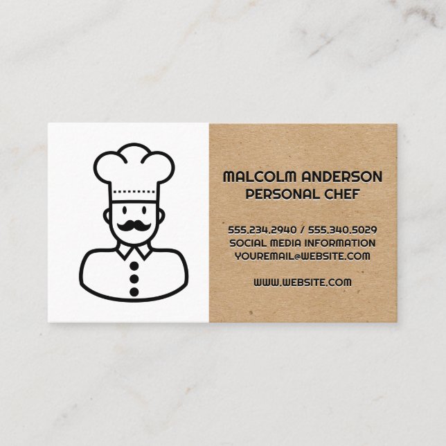 Carte De Visite Logo du chef (Devant)