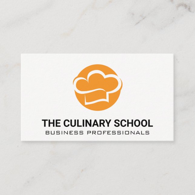 Carte De Visite Logo du Chef Casquette Orange (Devant)