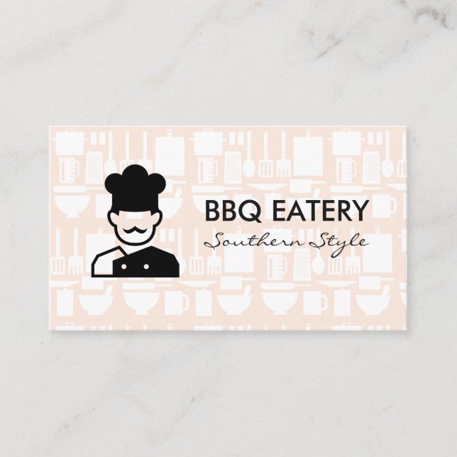 Carte De Visite Logo du chef | Motifs de cuisine (Devant)