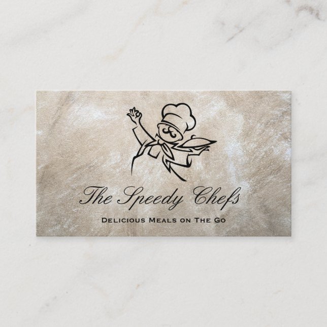 Carte De Visite Logo du chef | Services de livraison de restaurati (Devant)