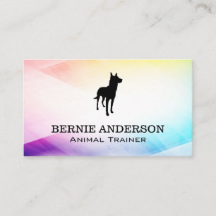 Carte De Visite Logo du chien   Arrière - plan Abstrait coloré